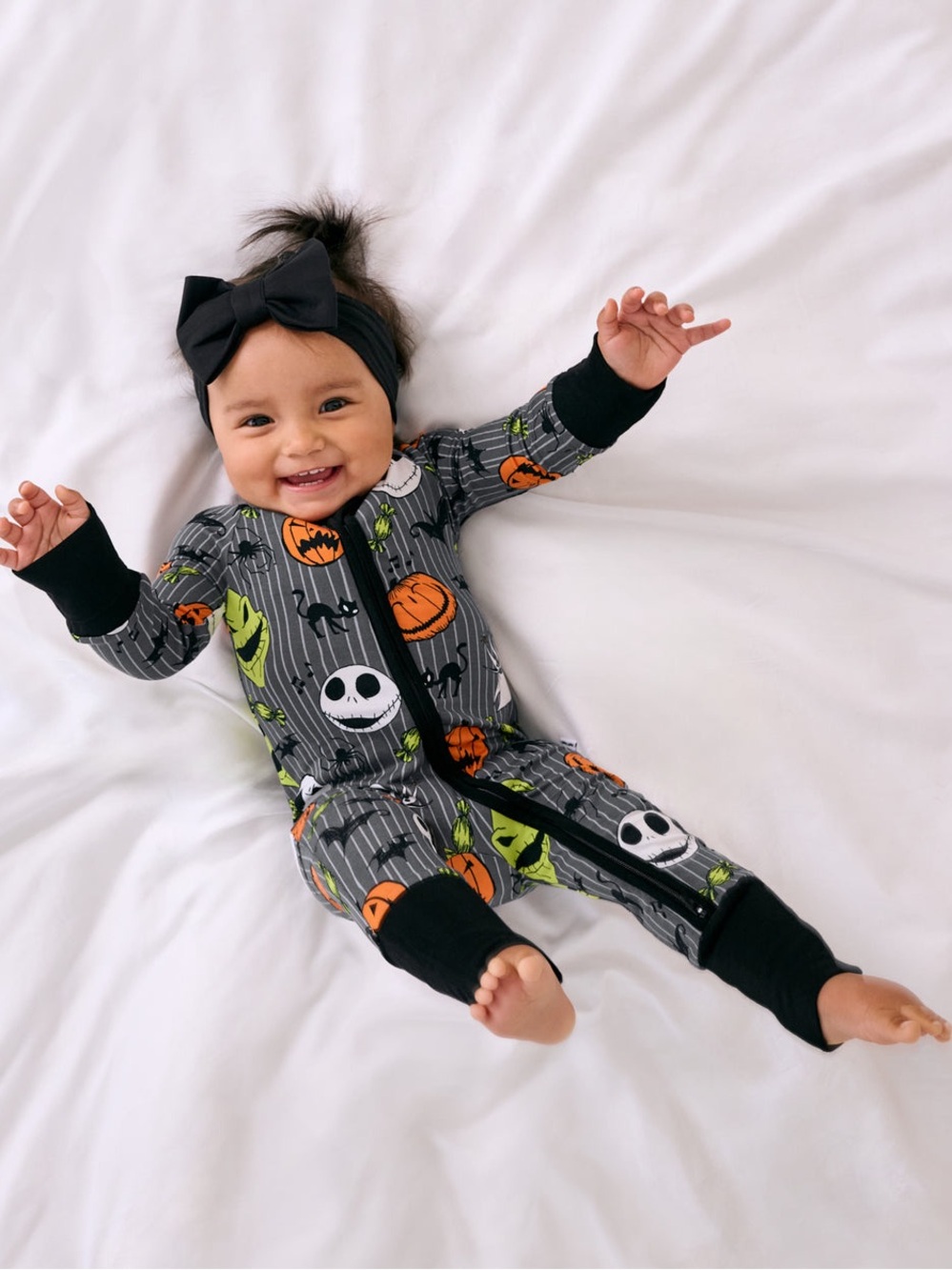 Little Sleepies The Nightmare Before Christmas Zippy Pajamas Size 3-6 months